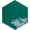 Zellige Hexa Emerald 4X5 Hexagon Gloss Porcelain Tile 3