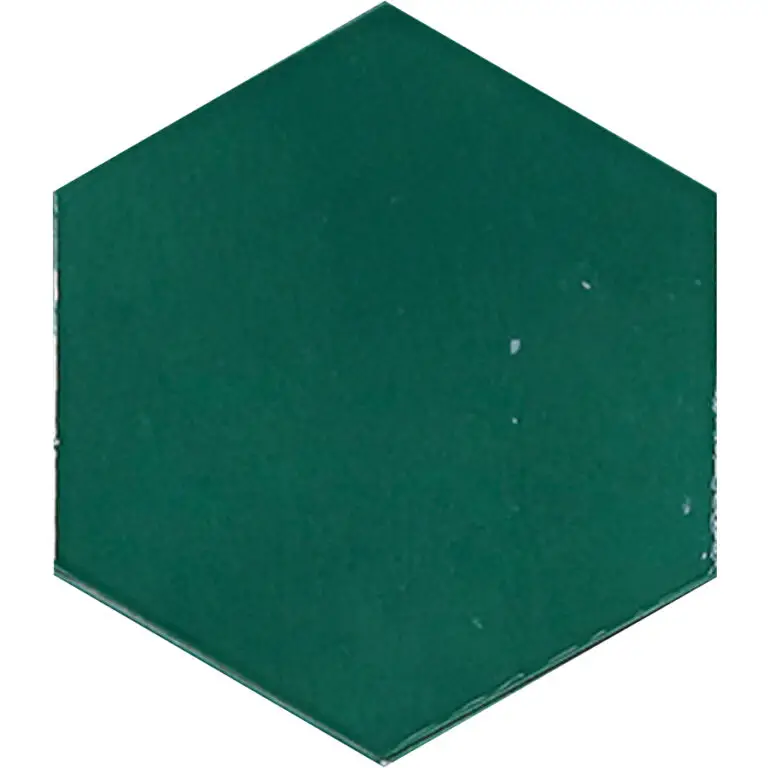 Zellige Hexa Emerald 4X5 Hexagon Gloss Porcelain Tile 6