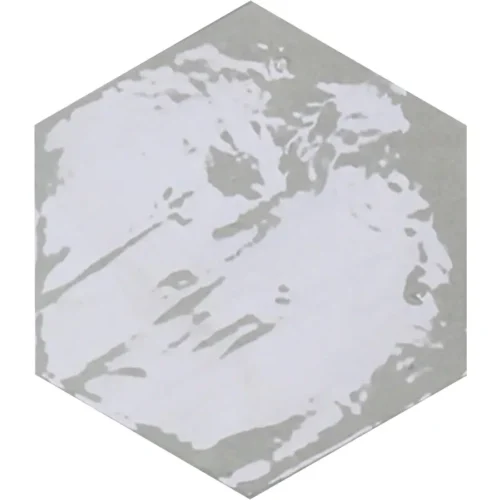 Zellige Hexa Grey 4X5 Hexagon Gloss Porcelain Tile 0