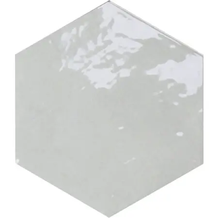 Zellige Hexa Grey 4X5 Hexagon Gloss Porcelain Tile 9