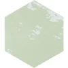 Zellige Hexa Mint 4X5 Hexagon Gloss Porcelain Tile 0