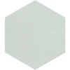 Zellige Hexa Mint 4X5 Hexagon Gloss Porcelain Tile 9