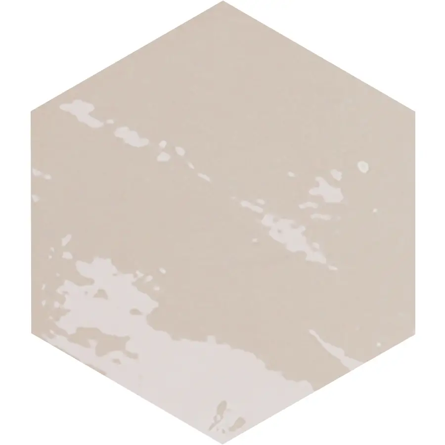 Zellige Hexa Nude 4X5 Hexagon Gloss Porcelain Tile 1