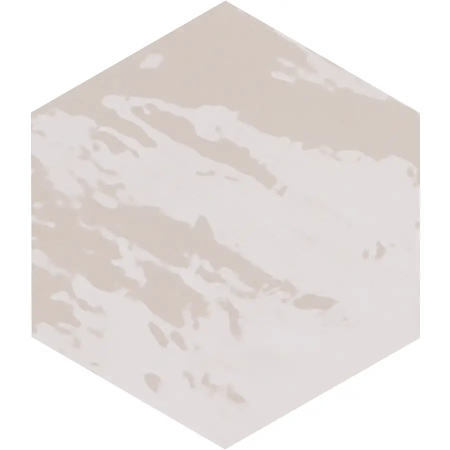 Zellige Hexa Nude 4X5 Hexagon Gloss Porcelain Tile 0