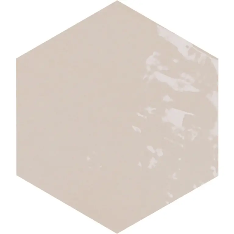 Zellige Hexa Nude 4X5 Hexagon Gloss Porcelain Tile 6