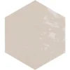 Zellige Hexa Nude 4X5 Hexagon Gloss Porcelain Tile 2