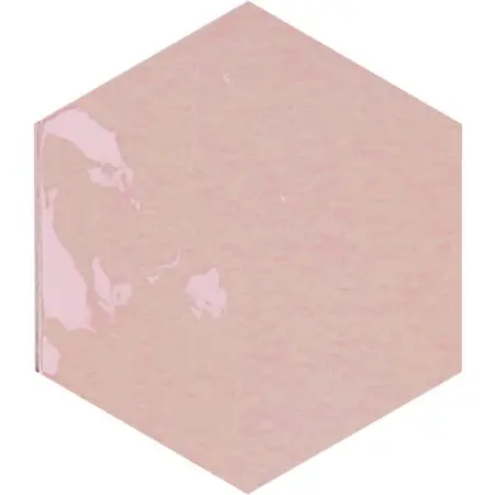 Zellige Hexa Pink 4X5 Hexagon Gloss Porcelain Tile 8