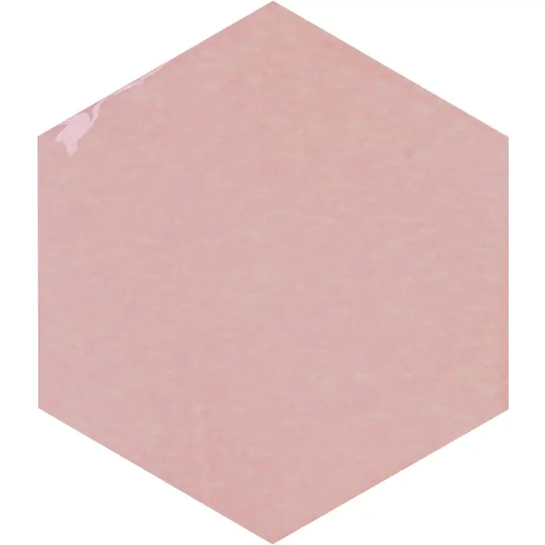 Zellige Hexa Pink 4X5 Hexagon Gloss Porcelain Tile 7