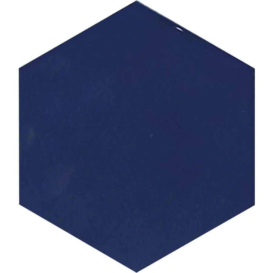 Zellige Hexa Rounded Edge Cobalt 0.43X7 Rectangle Gloss Porcelain Trim 5