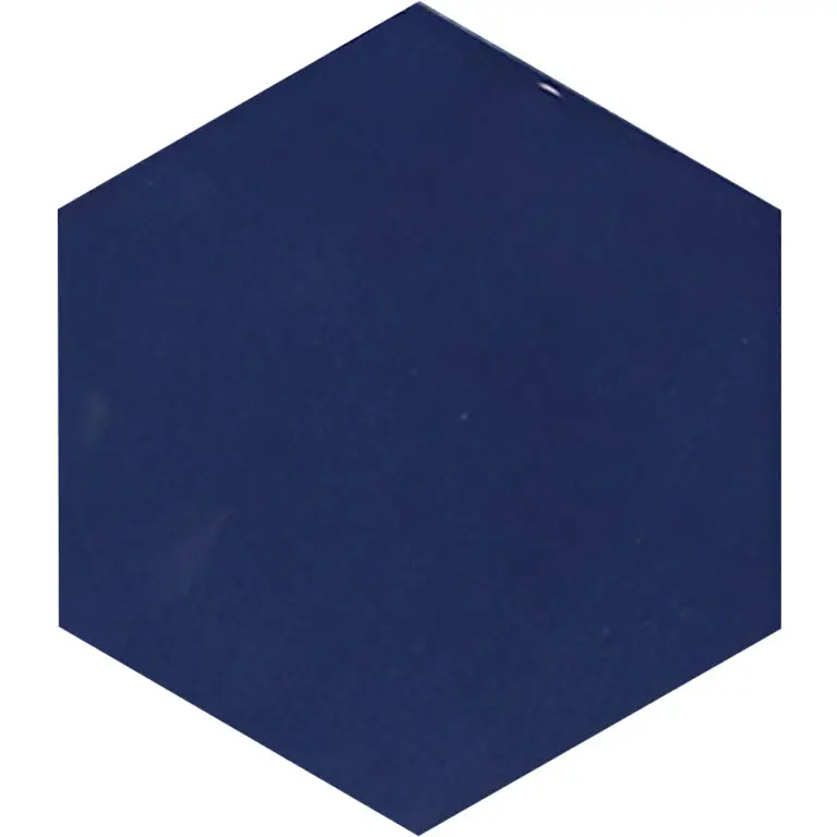 Zellige Hexa Rounded Edge Cobalt 0.43X7 Rectangle Gloss Porcelain Trim 7