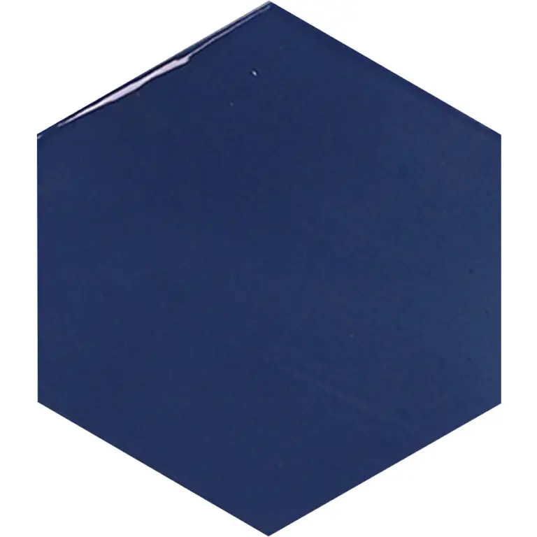 Zellige Hexa Rounded Edge Cobalt 0.43X7 Rectangle Gloss Porcelain Trim 6