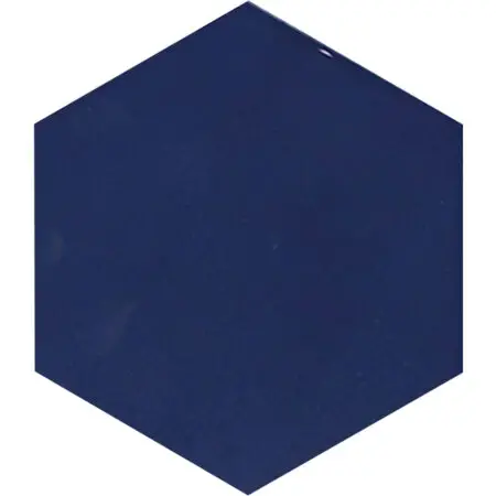 Zellige Hexa Rounded Edge Cobalt 0.43X7 Rectangle Gloss Porcelain Trim 9