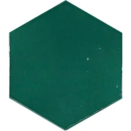 Zellige Hexa Rounded Edge Emerald 0.43X7 Rectangle Gloss Porcelain Trim 9