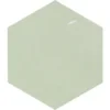 Zellige Hexa Rounded Edge Mint 0.43X7 Rectangle Gloss Porcelain Trim 8