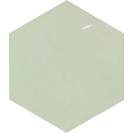 Zellige Hexa Rounded Edge Mint 0.43X7 Rectangle Gloss Porcelain Trim 8