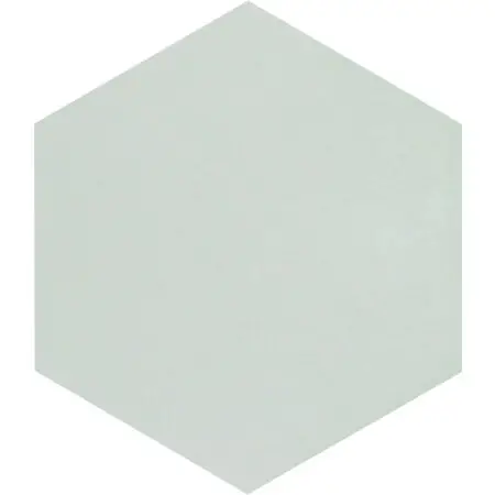 Zellige Hexa Rounded Edge Mint 0.43X7 Rectangle Gloss Porcelain Trim 9