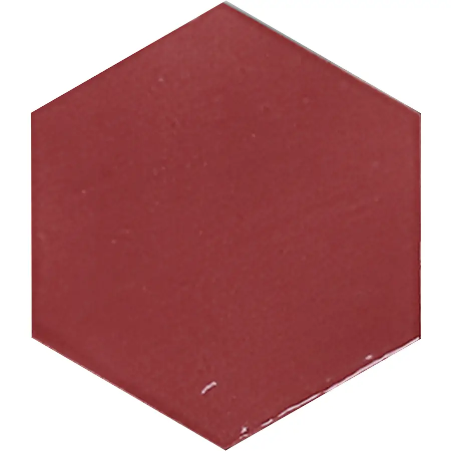 Zellige Hexa Rounded Edge Wine 0.43X7 Rectangle Gloss Porcelain Trim 1