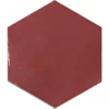 Zellige Hexa Rounded Edge Wine 0.43X7 Rectangle Gloss Porcelain Trim 2