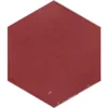 Zellige Hexa Rounded Edge Wine 0.43X7 Rectangle Gloss Porcelain Trim 3