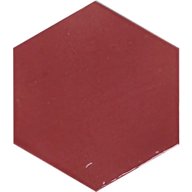 Zellige Hexa Rounded Edge Wine 0.43X7 Rectangle Gloss Porcelain Trim 3