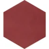 Zellige Hexa Rounded Edge Wine 0.43X7 Rectangle Gloss Porcelain Trim 5