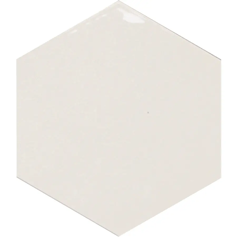 Zellige Hexa White 4X5 Hexagon Gloss Porcelain Tile 1