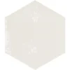 Zellige Hexa White 4X5 Hexagon Gloss Porcelain Tile 2