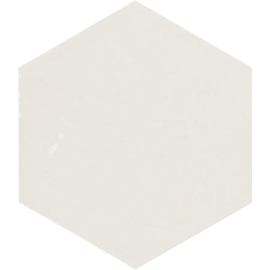 Zellige Hexa White 4X5 Hexagon Gloss Porcelain Tile 4