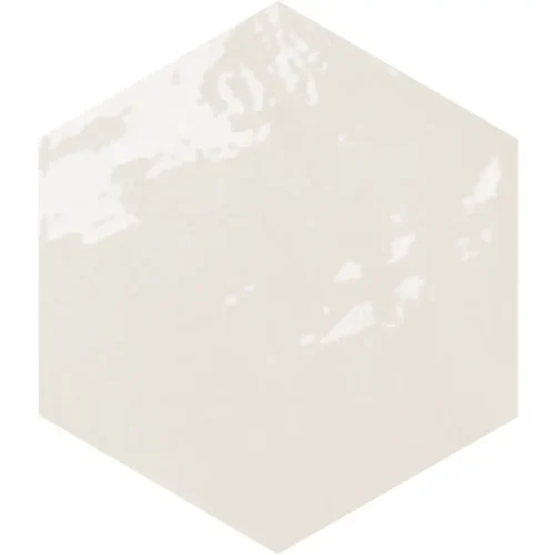 Zellige Hexa White 4X5 Hexagon Gloss Porcelain Tile 0