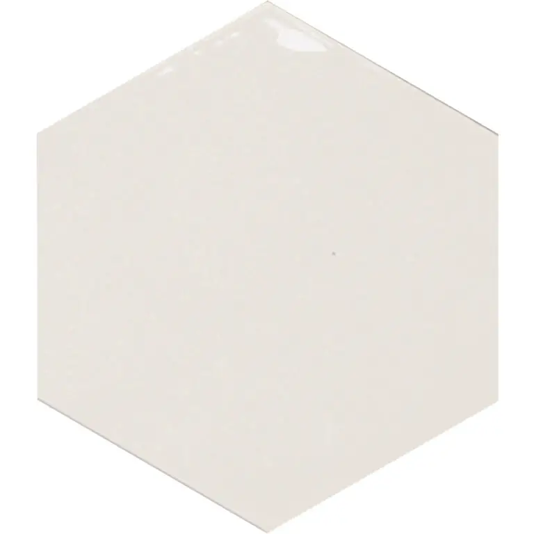 Zellige Hexa White 4X5 Hexagon Gloss Porcelain Tile 5